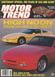 MOTOR TREND 1985 NOV - NEW RX-7, ACURA INTEGRA, XR4X4